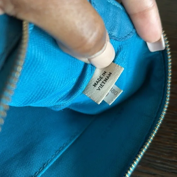 Coach Crossbody Bag – Teal Leather - Picture 14 of 15